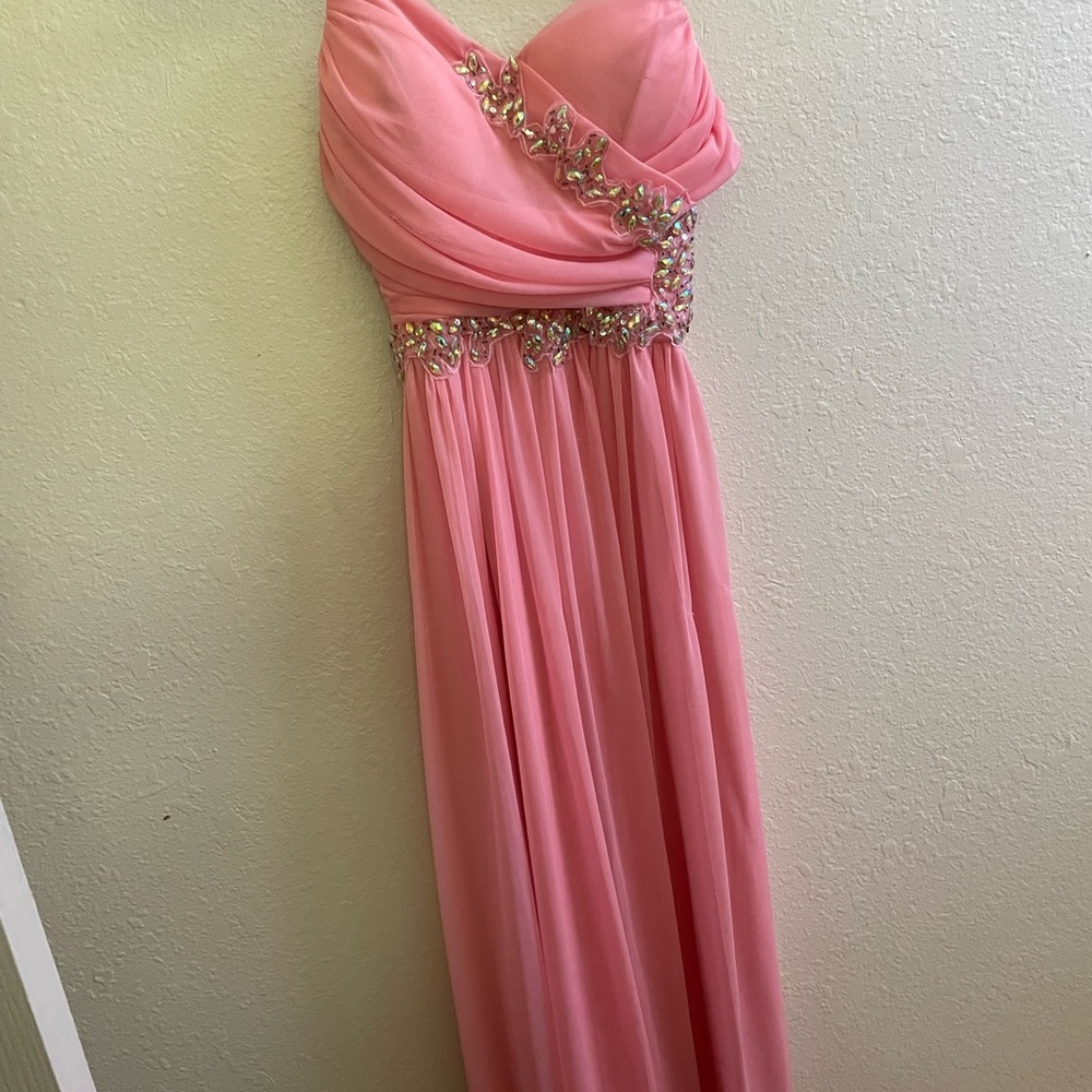 B Darlin Floor Length Prom/Formal Pink  Dress
